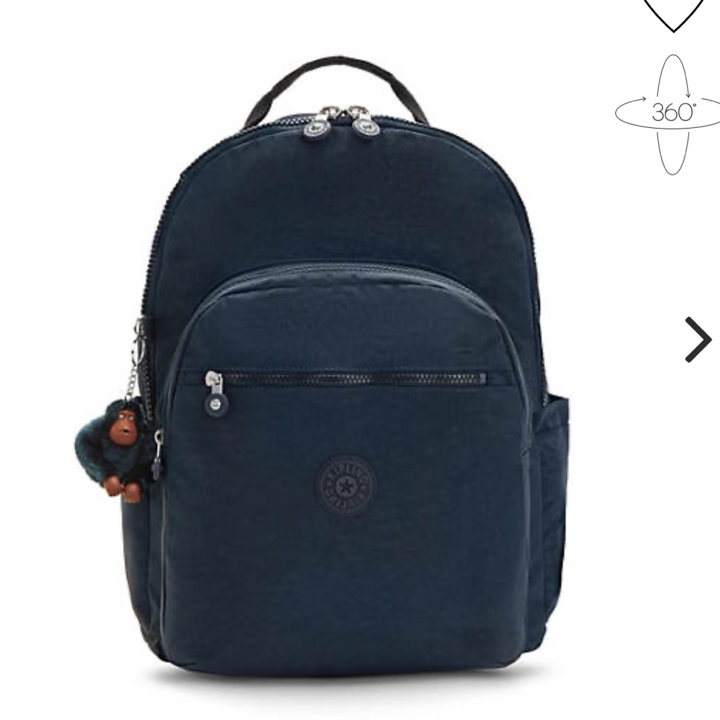 Brand New With Tags Retail 144$ Currently Navy Kipling Pack Purse